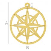 Compass pendant, LK-0666 - 0,50