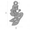 Mermaid pendant, LK-0648 - 0,50