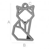 Origami fuchs anhänger, LK-0649 - 0,50