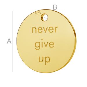 "Never Give Up" Pendant  LK-0651 - 0,50