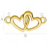 Heart charm connector ODL-00191