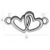 Heart charm connector ODL-00191