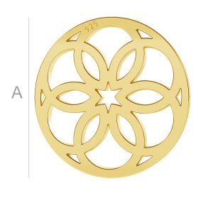 Rosette-Anhänger, Silberschmuck, LK-0742 - 0,50 Rosette-Anhänger, Silberschmuck, LK-0742 - 0,50
