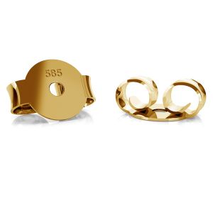 14K 585 Kulta, Korvatapinlukko, kultakorut, BARZ 1