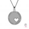 Round tag with heart pendant, LK-0746 - 0,50