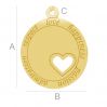 Round tag with heart pendant, LK-0746 - 0,50