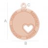 Round tag with heart pendant, LK-0746 - 0,50
