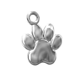 Hundepfote-Anhänger, Silberschmuck, ODL-00197