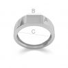 Signet for engraving sterling silver ODL-00190