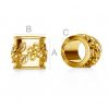 Decorative spacer with flowers bead sterling silver ODL-00202