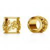 Decorative spacer with flowers bead sterling silver ODL-00202