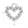 Herz mit blumen anhanger ODL-00213