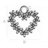 Herz mit blumen anhanger ODL-00213