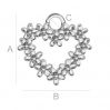 Herz mit blumen anhanger ODL-00213