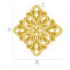 Square openwork pendant, LK-0875 - 0,50