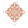 Square openwork pendant, LK-0875 - 0,50