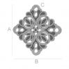 Square openwork pendant, LK-0875 - 0,50