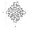 Square openwork pendant, LK-0875 - 0,50