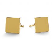 Square earrings gold 14K LKZ-00934 KLS - 0,30 mm