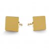 Square earrings gold 14K LKZ-00934 KLS - 0,30 mm