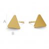 Triangle earrings gold 14K LKZ-00935 KLS - 0,30 mm