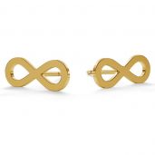 Infinity post earrings gold 14K LKZ-00589 KLS - 0,30 mm