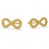 Infinity post earrings gold 14K LKZ-00589 KLS - 0,30 mm