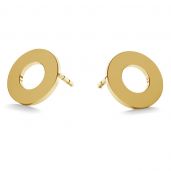 Round post earrings gold 14K LKZ-00671 KLS - 0,30 mm