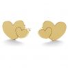Double heart earrings gold 14K LKZ-00702 KLS - 0,30 mm