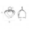 Silver bail for Swarovski Crystals KRK-13