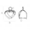 Silver bail for Swarovski Crystals KRK-13
