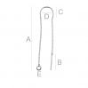 Cable anchor chain earring (base) - KLA-33