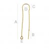 Cable anchor chain earring (base) - KLA-33