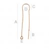 Cable anchor chain earring (base) - KLA-33