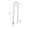 Cable anchor chain earring (base) - KLA-33