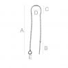 Cable anchor chain earring (base) - KLA-33