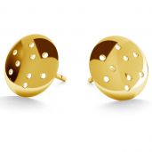 Round cheese earring, LK-0950 KLS - 0,40