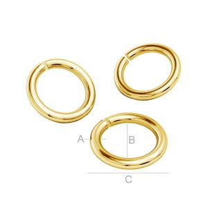 14K 585 Gold Open Jump Rings KCZ-0,80x2,15