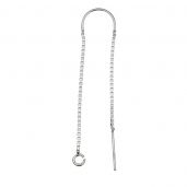 Cable box chain earring (base) - KLA-34
