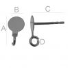 Silber ohrstecker base - GWP 16
