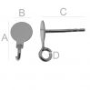Silber ohrstecker base - GWP 16
