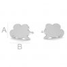 Wolke ohrstecker, LK-0959 KLS - 0,50
