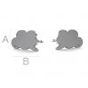 Wolke ohrstecker, LK-0959 KLS - 0,50