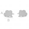 Wolke ohrstecker, LK-0959 KLS - 0,50