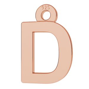 Letter D Pendant, Silver Jewelry, LK-0728 - 0,50