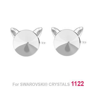 Kissa korvakorut 6mm ODL-00294 KLS (Swarovski 1122 SS 29)