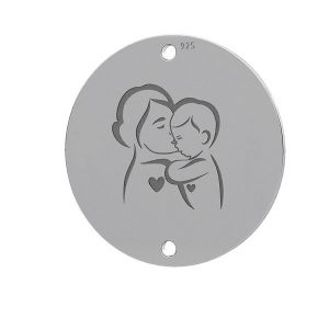 Mother child, round pendant connector, LK-1280 - 0,50 Mother child, round pendant connector, LK-1280 - 0,50