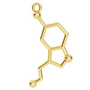 Serotonin-Anhänger, Molekül, Silberschmuck,  ODL-00325