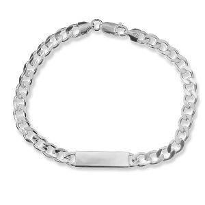Curb Bracelet with Plate, PD 180 6L ver.2 - 21 cm Curb Bracelet with Plate, PD 180 6L ver.2 - 21 cm