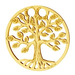 14K 585 Gold, Baum des Lebens, Lebensbaum, Goldschmuck, LKZ-00450 - 0,30